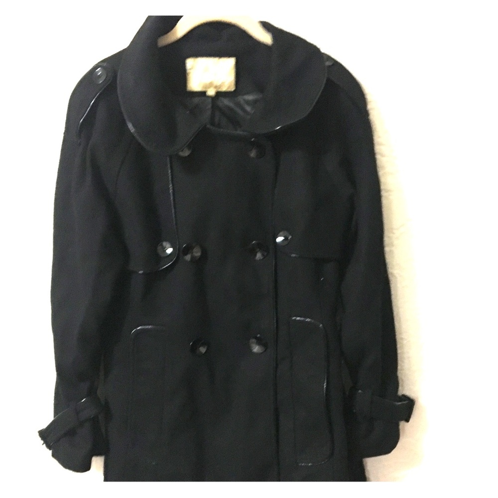 Black trench coat/peacoat